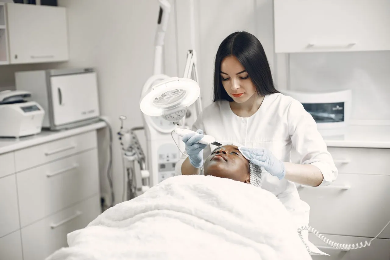 Professional facial treatment at OrvellaneStudio