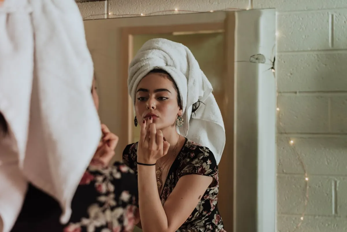 Relaxing skincare treatment room